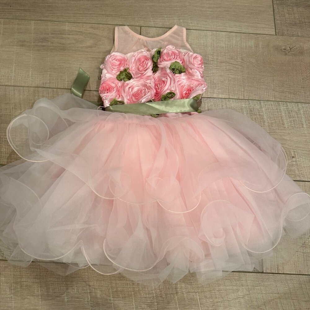 REVOLUTION DANCE COSTUME PINK FLORAL BALLET SMALL CHILD GIRLS STYLE 114987